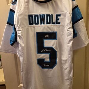 Rico Dowdle  Autographed Jersey w/ “ Buckle Up” Inscription Beckett Witnessed